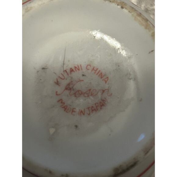 GUC Kosen Kutani China Candle Holder 2" Tall Holds Tapir Candle - Picture 4 of 5